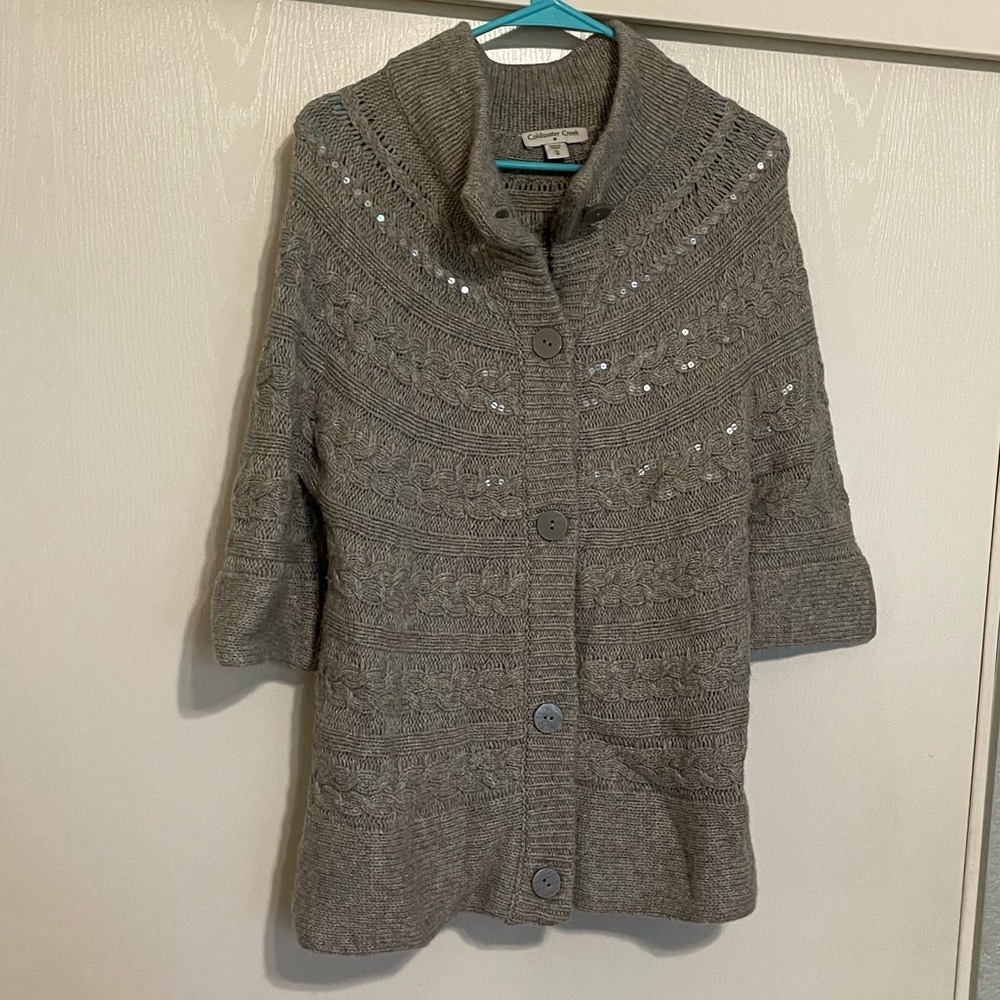 3/4 sleeve chunky cardigan